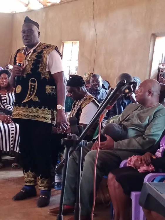 Picture of Second Chief greeting people at the Ordination service